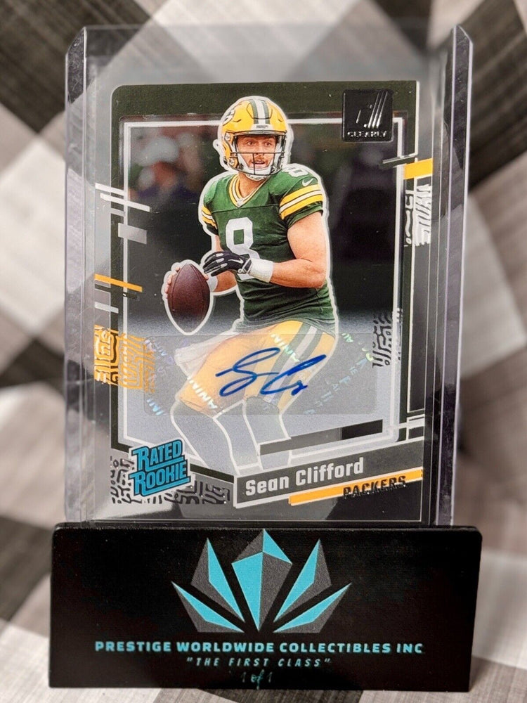 Sean Clifford 2023 Clearly Donruss Rated Rookie Auto #82 Green Bay Packers RC (ONLINE ORDER ONLY)