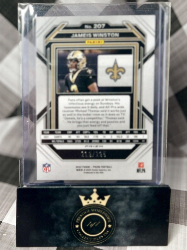 Jameis Winston 2022 Panini Prizm Purple Cracked Ice /225 #207 New Orleans Saints (ONLINE ORDER ONLY)