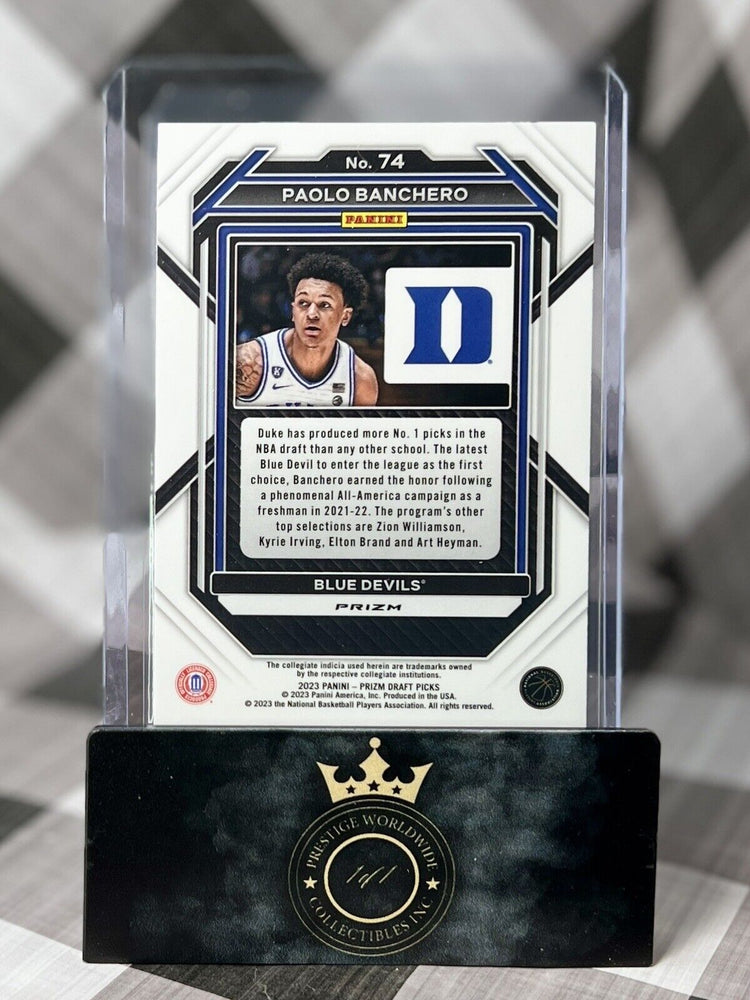 Paolo Banchero 2023 Prizm Draft Picks Purple Wave #74 Duke & Orlando Magic SP (ONLINE ORDER ONLY)