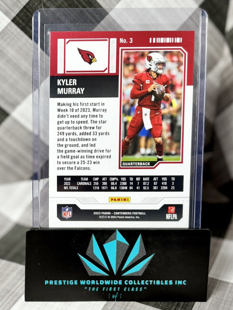 Kyler Murray 2023 Panini Contenders Bronze Season Ticket #3 Arizona Cardinals (ONLINE ORDER ONLY)