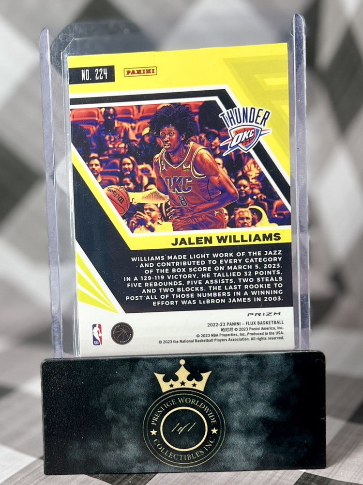 Jalen Williams 2022-23 Flux Red Cracked Ice Rookie #224 Oklahoma City Thunder RC (ONLINE ORDER ONLY)