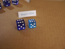 5 BRAND NEW BLUE  DICE 19mm 5 Great DICE Casino PLAY Home Games Crafts BIG FUN (Online Only)