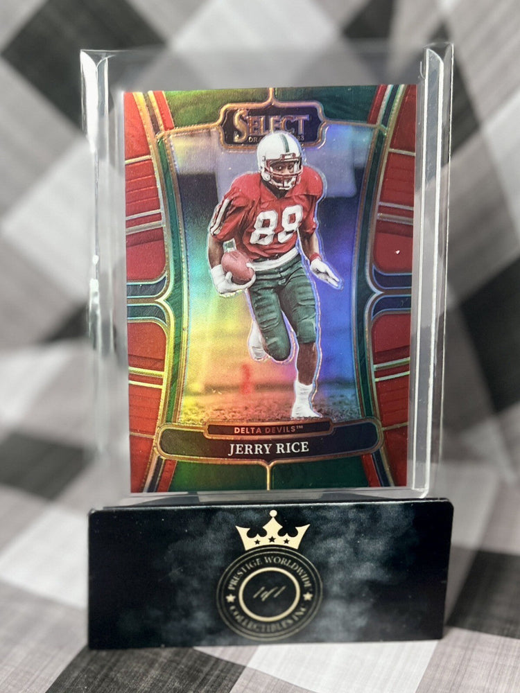 Jerry Rice 2023 Select Draft Picks Red Prizm /149 #94 Mississippi Valley & 49ers (ONLINE ORDER ONLY)