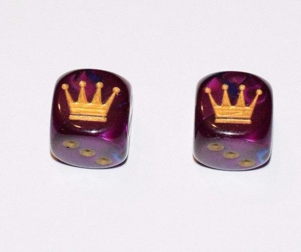 Custom Crown Gemini Blue-Purple Chessex Magic Rare Royal Regal by BrycesDice (Online Only)