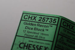 Golden Recon Speckled 16mm D6 Pipped (Online Only)