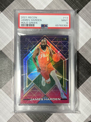JAMES HARDEN 2021 Panini Recon NBA Holo Green #13 #d /5 PSA 9 - POP 1 - 76ers🔥 (ONLINE ORDER ONLY)