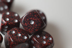Silver Volcano Speckled 16mm D6 Pipped (Online Only)