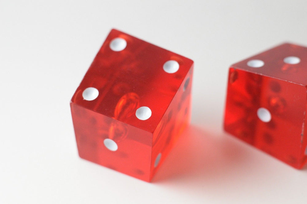 New Set of 2 Large Crooked Red Dice Whacky Crazy Trippy Gag Novelty Funny Gift (Online Only)