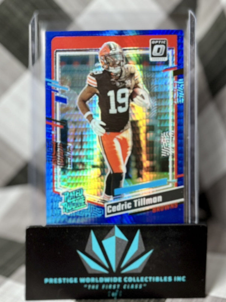 Cedric Tillman 2023 Donruss Optic Blue Hyper Rated Rookie #224 Cleveland Browns (ONLINE ORDER ONLY)
