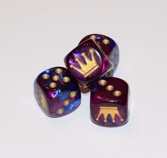 Custom Crown Gemini Blue-Purple Chessex Magic Rare Royal Regal by BrycesDice (Online Only)
