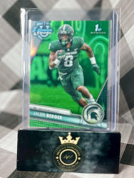 Jalen Berger 2023 Bowman University Chrome 1st Green Shimmer /99 #121 MSU Rookie (ONLINE ORDER ONLY)