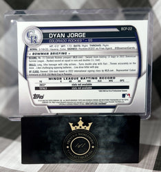 Dyan Jorge 2023 Bowman Chrome 1st Mega Mojo Refractor #BCP-22 Rockies (ONLINE ORDER ONLY)