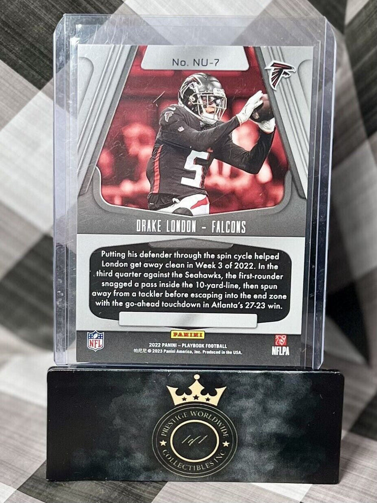 Drake London 2022 Panini Playbook Next Up Rookie Insert #NU-7 Atlanta Falcons RC (ONLINE ORDER ONLY)