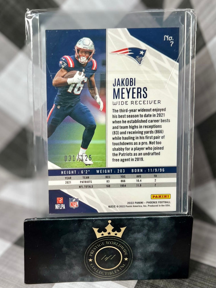 Jakobi Meyers 2022 Phoenix Purple /125 (ONLINE ORDER ONLY)