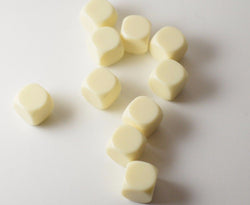 (Sold by Piece) Blank Ivory Dice / Counting Cubes 16mm D6 Square RPG Gaming Dice DIY (Online Only)