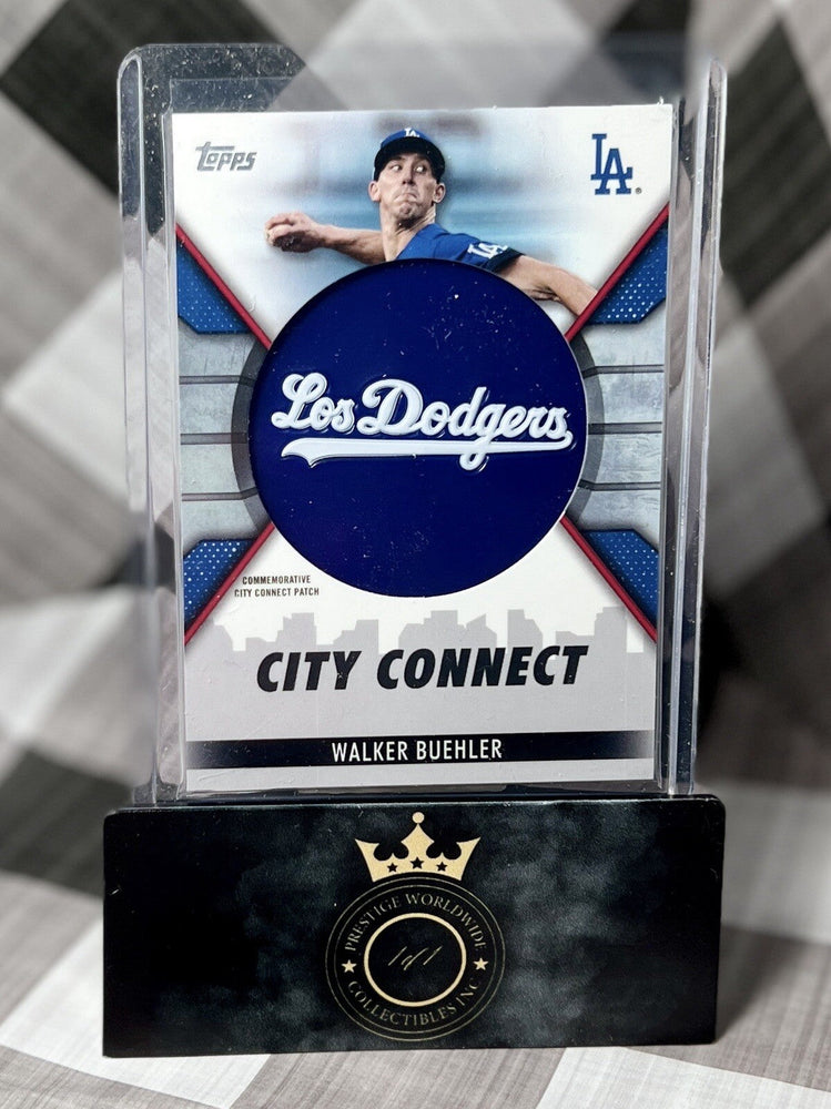 Walker Buehler 2023 Topps Series 1 City Connect Patch Relic #CC-WB Los Dodgers (ONLINE ORDER ONLY)