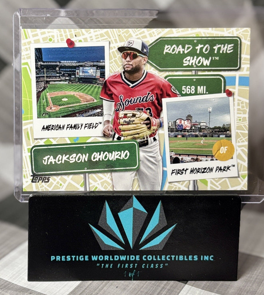 Jackson Chourio 2024 Topps Pro Debut Road to the Show #RTTS-4 Milwaukee Brewers (ONLINE ORDER ONLY)