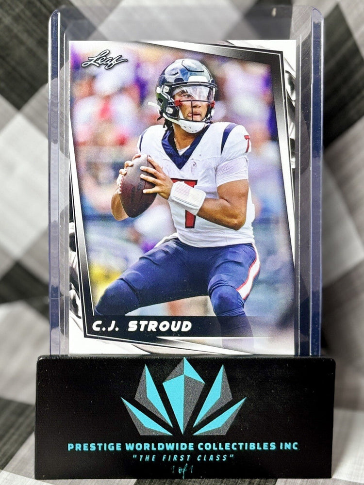 CJ Stroud 2024 Leaf Football Base Rookie #12 Houston Texans RC & Ohio State (ONLINE ORDER ONLY)