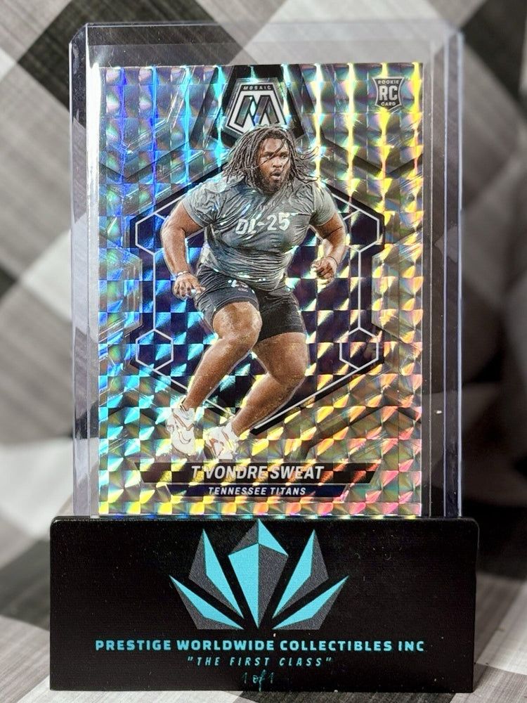 T'Vondre Sweat 2024 Panini Mosaic Silver Prizm Rookie #338 Tennessee Titans RC (ONLINE ORDER ONLY)