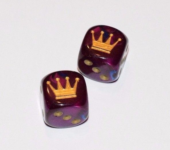 Custom Crown Gemini Blue-Purple Chessex Magic Rare Royal Regal by BrycesDice (Online Only)