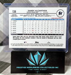 Sandy Alcantara 2024 Topps Chrome Sonar Purple Refractor /275 #138 Miami Marlins (ONLINE ORDER ONLY)