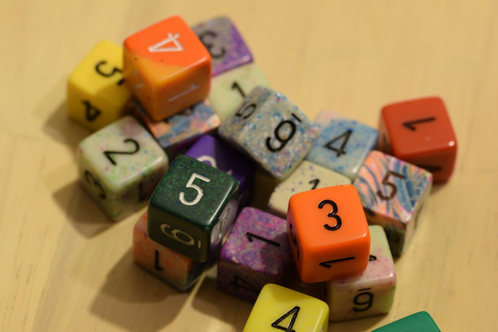 Random Set of 6 d6 Six Sided Numbers RPG Dungeons and Dragons Dice (6) Chessex (Online Only)