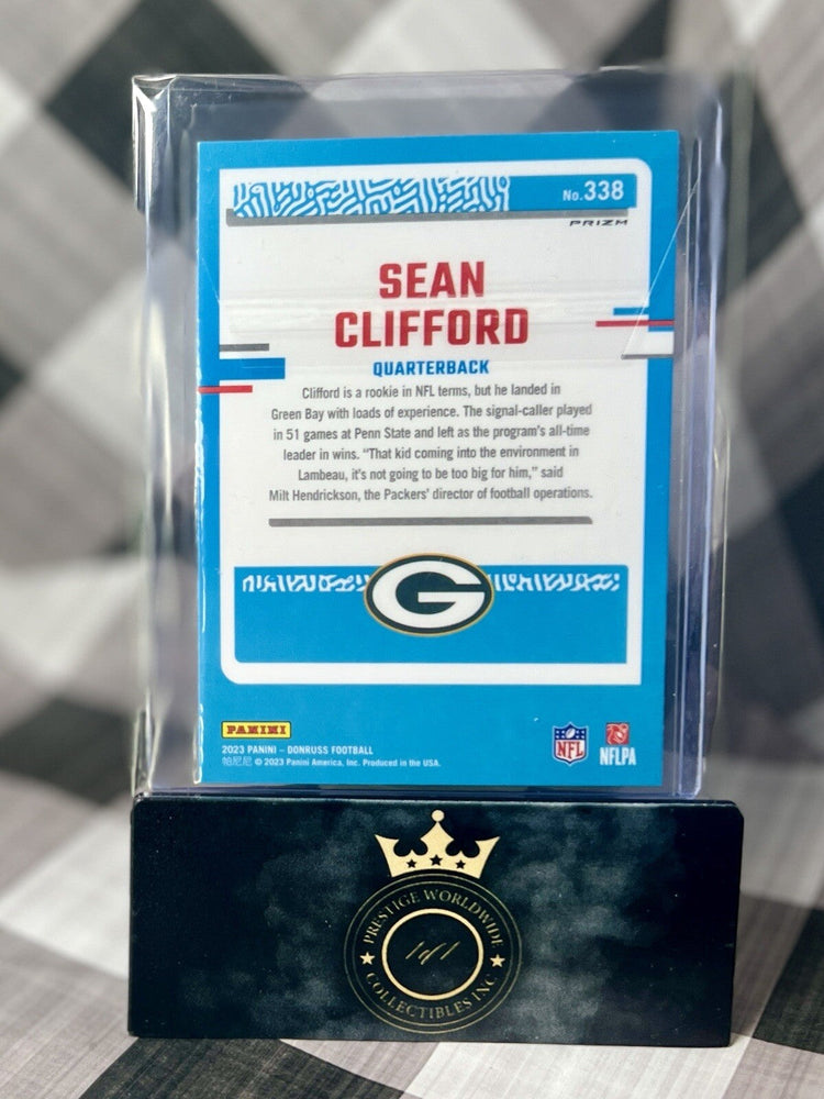 Sean Clifford 2023 Donruss Optic Green Yellow Red Rated Rookie #338 GB Packers (ONLINE ORDER ONLY)