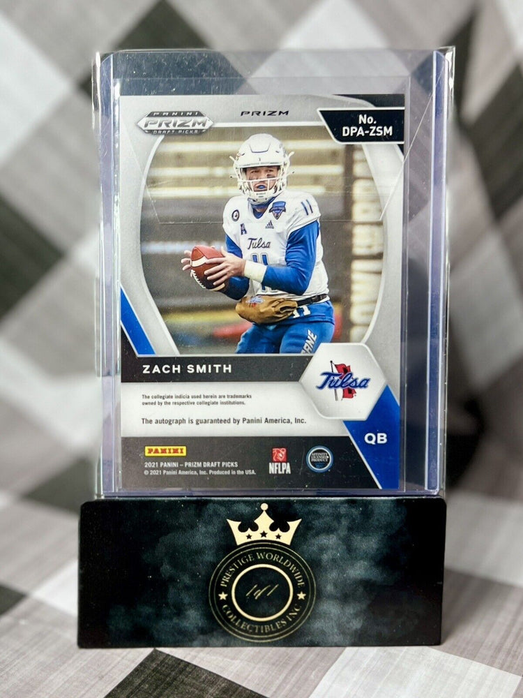 Zach Smith 2021 Panini Prizm Draft Picks Silver Prizm Rookie Auto #324 Breakers (ONLINE ORDER ONLY)