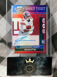 Kadarius Toney 2021 Contenders Optic Rookie Ticket Auto 21/25 #O1TR-KTO (ONLINE ORDER ONLY)