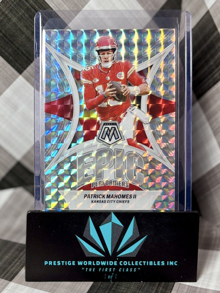 Patrick Mahomes 2024 Panini Mosaic Epic Performers Silver Mosaic #EP-PH Chiefs (ONLINE ORDER ONLY)