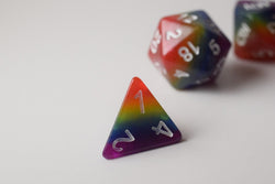New Rainbow Aurora Poly Dice Set Blue Green Yellow Orange Red Purple (7) RPG DnD (Online Only)