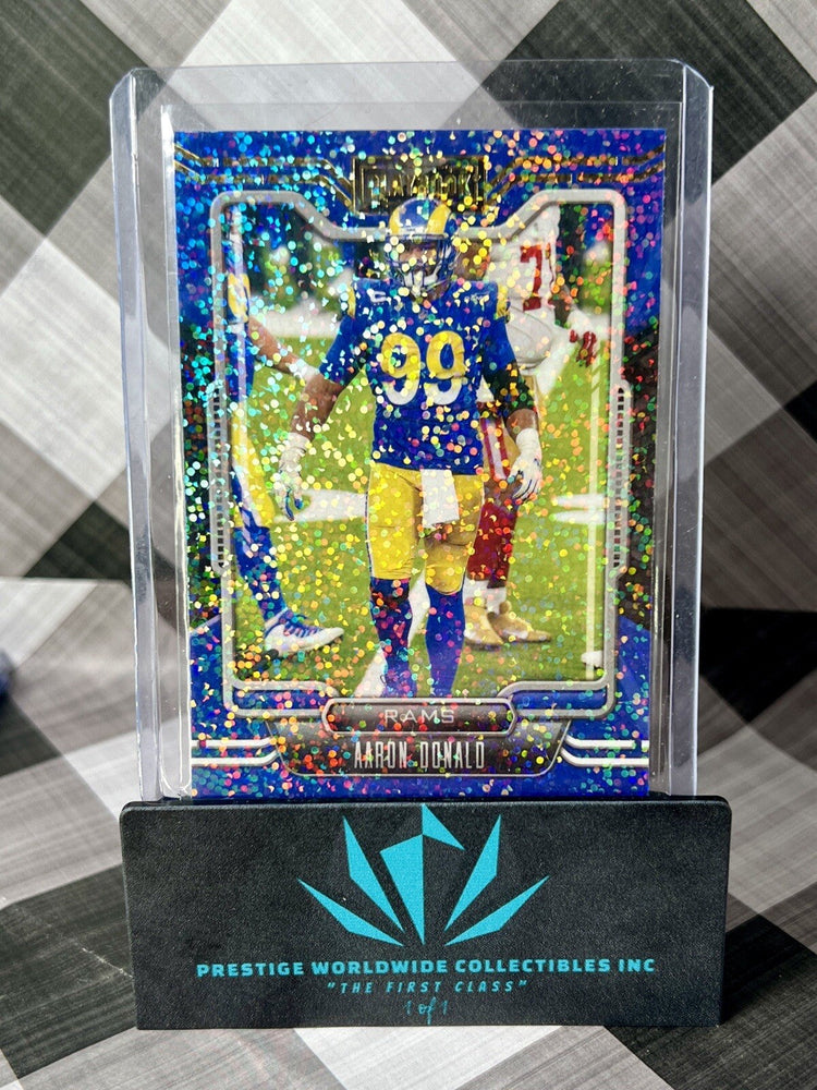 Aaron Donald 2021 Panini Playbook Sparkle #44 Los Angeles Rams SP (ONLINE ORDER ONLY)