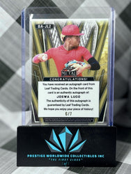 Joswa Lugo 2024 Leaf Metal Blue Prizmatic Rookie Auto /7 #BA-JL2 LA Angels RC (ONLINE ORDER ONLY)