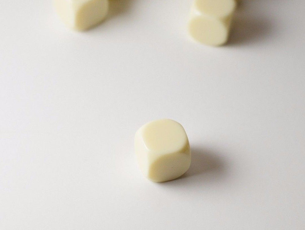(Sold by Piece) Blank Ivory Dice / Counting Cubes 16mm D6 Square RPG Gaming Dice DIY (Online Only)