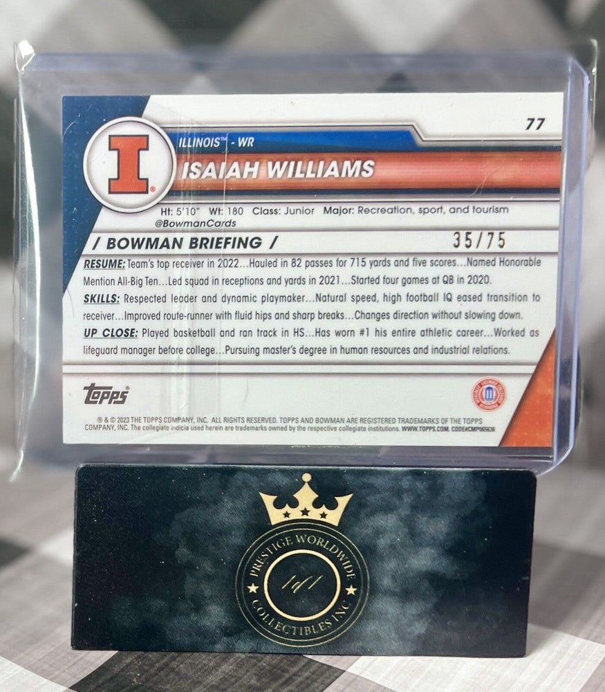 Jalen Berger 2023 Bowman University Chrome 1st Green Shimmer /99 #121 MSU Rookie (ONLINE ORDER ONLY)