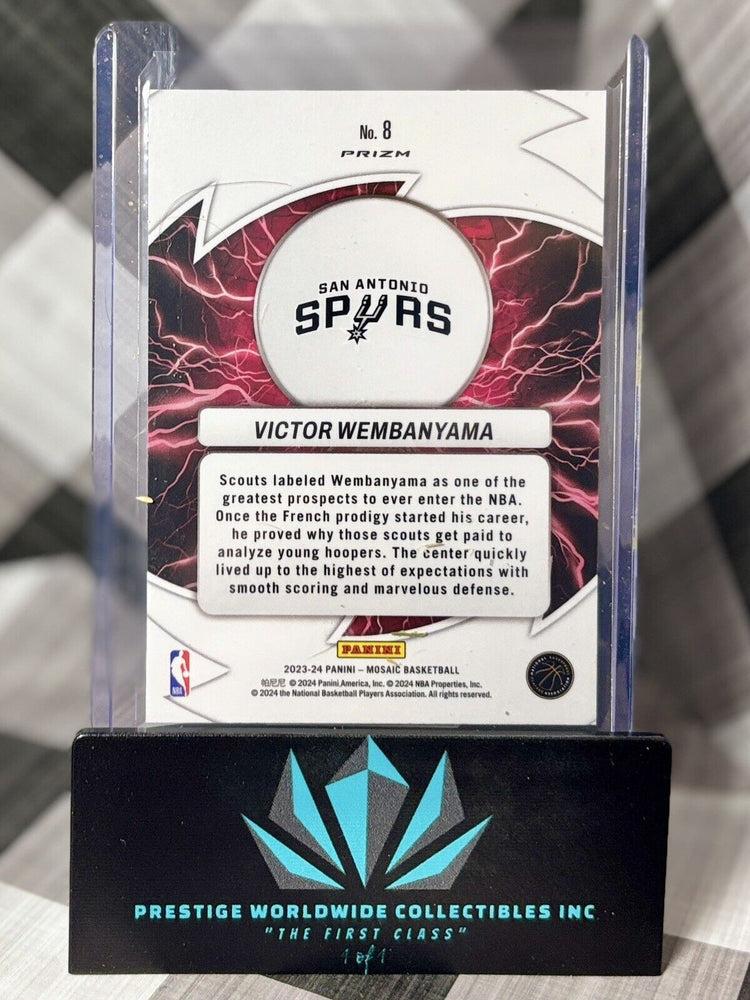 Victor Wembanyama 2023-24 Panini Mosaic Green Thunder Road Rookie #8 Spurs RC (ONLINE ORDER ONLY)