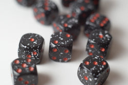 Space Speckled 12mm Dice pipped (Online Only)