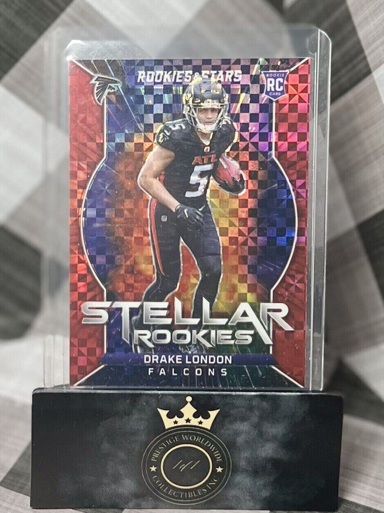 Drake London 2022 Panini Rookies & Stars Stellar Rookies Red Plaid #SR-9 ATL RC (ONLINE ORDER ONLY)