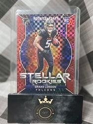 Drake London 2022 Panini Rookies & Stars Stellar Rookies Red Plaid #SR-9 ATL RC (ONLINE ORDER ONLY)