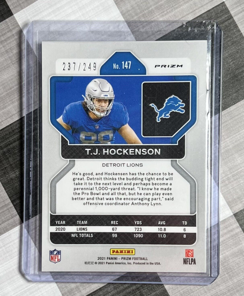 2021 Panini Prizm TJ Hockenson Orange Prizm SP 237/249 #147 - Detroit Lions!🔥🔥 (ONLINE ORDER ONLY)