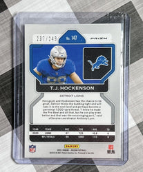 2021 Panini Prizm TJ Hockenson Orange Prizm SP 237/249 #147 - Detroit Lions!🔥🔥 (ONLINE ORDER ONLY)