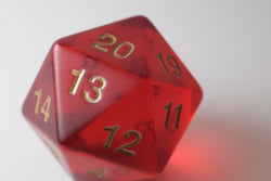 NEW 55mm Transparent Ruby Red Giant Jumbo Large D20 Life Counter Dice MTG RPG (Online Only)