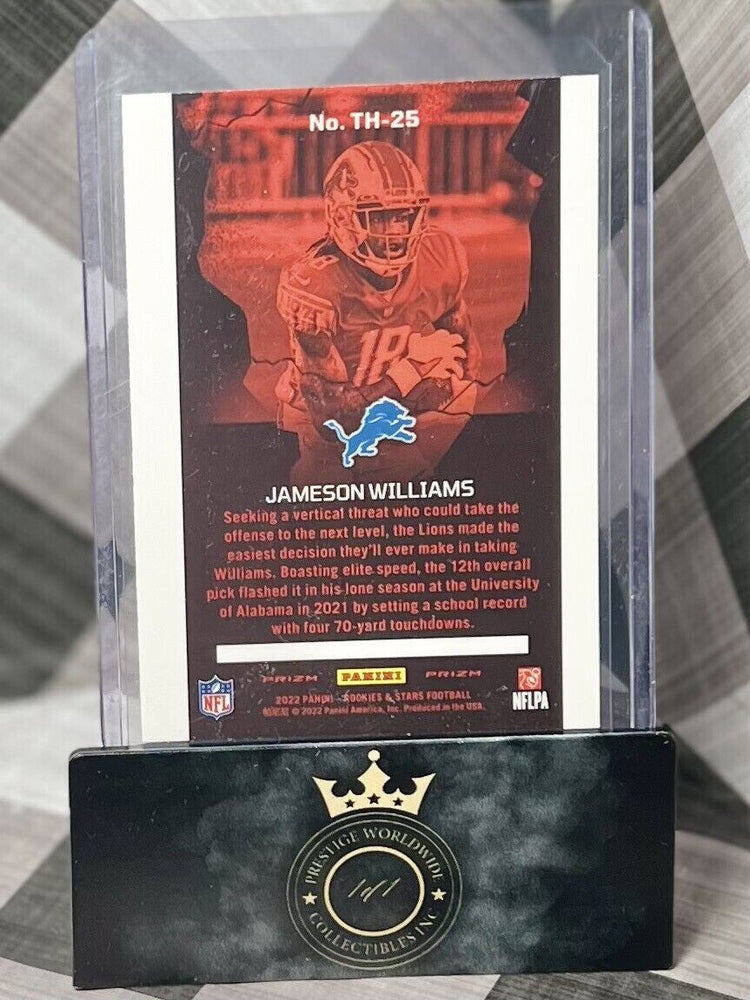 Jameson Williams 2022 Rookies & Stars Thrillers Silver Rookie #TH-25 Lions RC (ONLINE ORDER ONLY)