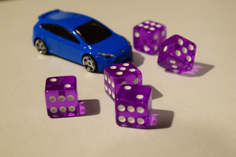 NEW Set of Purple Transparent 16mm Dice 5 Purple D6 RPG Bunco Home CASINO Games (Online Only)