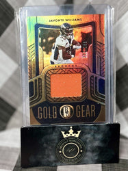 Javonte Williams 2022 Gold Standard Gold Gear 2nd Yr Patch /299 #GG-JWI Broncos (ONLINE ORDER ONLY)
