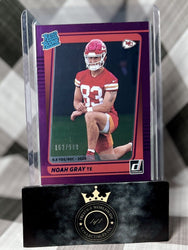 Noah Gray 2021 Donruss Purple Foil Rated Rookie /500 #309 Kansas City Chiefs RC (ONLINE ORDER ONLY)