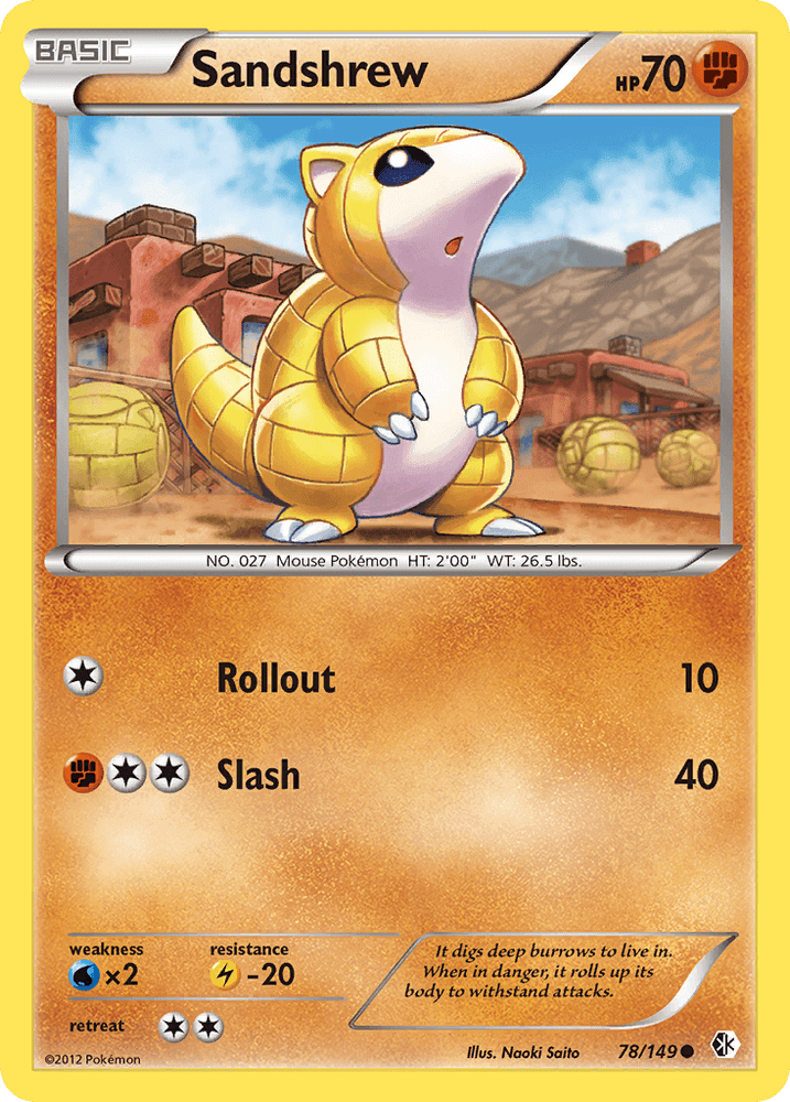 Sandshrew (78/149) [Black & White: Boundaries Crossed] (Online Only)