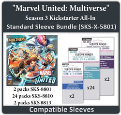"Marvel United: Multiverse" Season 3 Kickstarter All In Compatible Card Sleeve Bundle (8801 x 2, 8810 x 24, 8813 x 2) (ONLINE ORDER ONLY)
