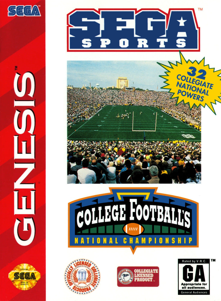 College Football's National Championship [Not for Resale] (Sega Genesis) (ONLINE ORDER ONLY)