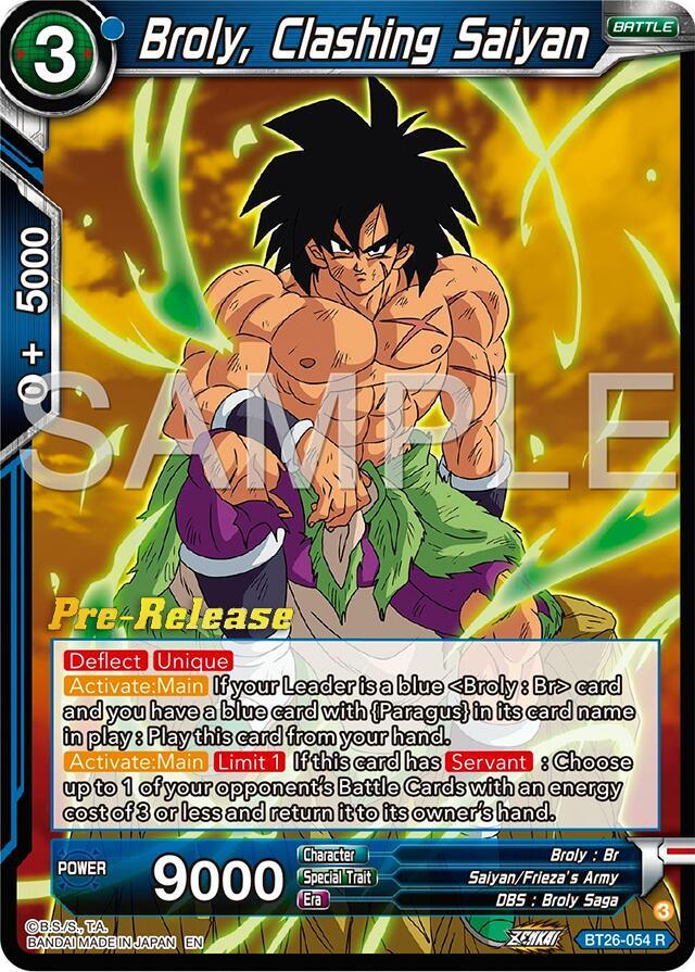 Broly, Clashing Saiyan (BT26-054) [Ultimate Advent Prerelease Promos] (ONLINE ORDER ONLY)
